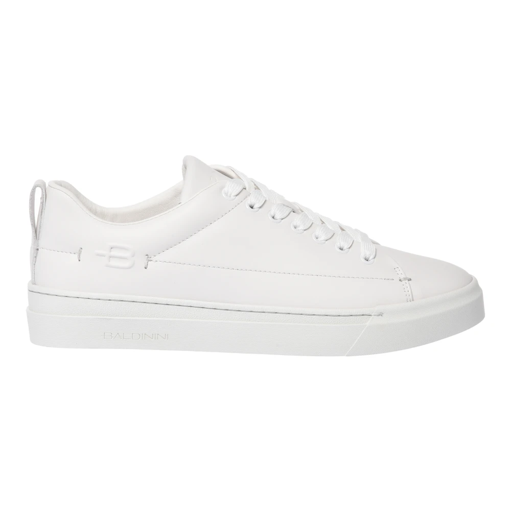 Baldinini Hombre Blanco - Zapatilla Deportiva De Cuero - Shoes - 41 1/2 Eu - Zapatilla Deportiva De Cuero