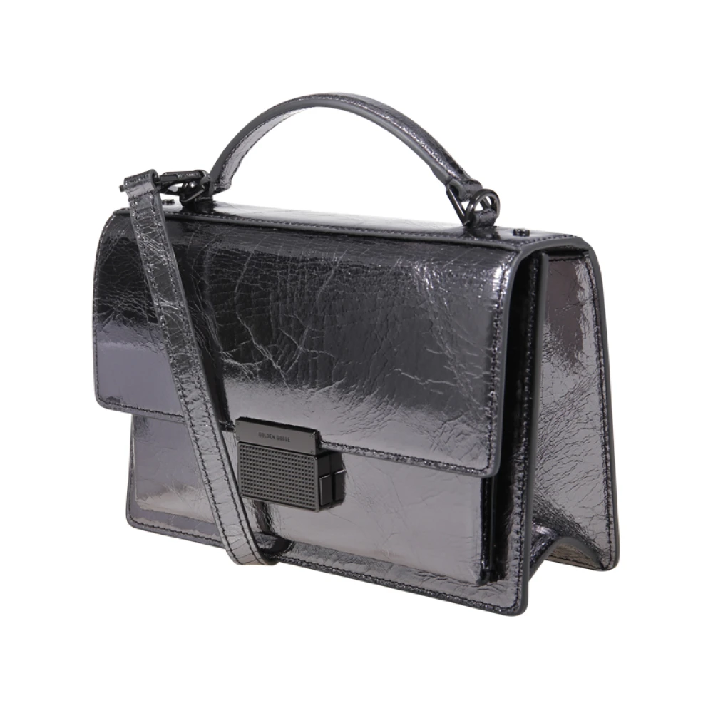 Golden Goose Venezia tas van lakleer met metalen details Black Dames