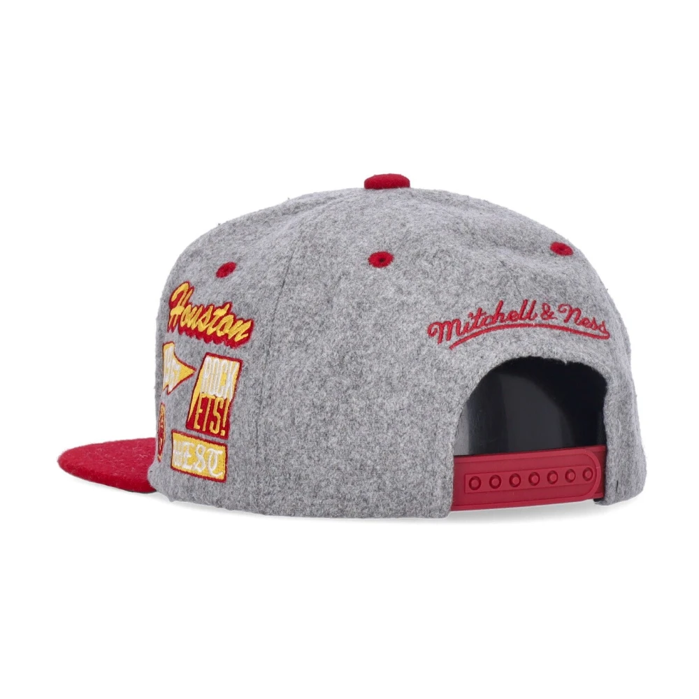 Mitchell & Ness Houston Rockets Snapback Pet Grijs Gray Heren