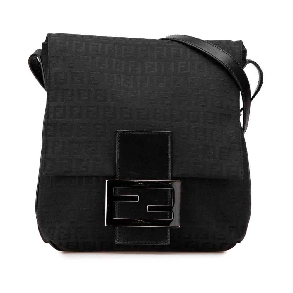 Fendi Vintage Women's Black Vintage Cross Body Bags, One Size, Pre-Owned Baguette Shoulder Bag