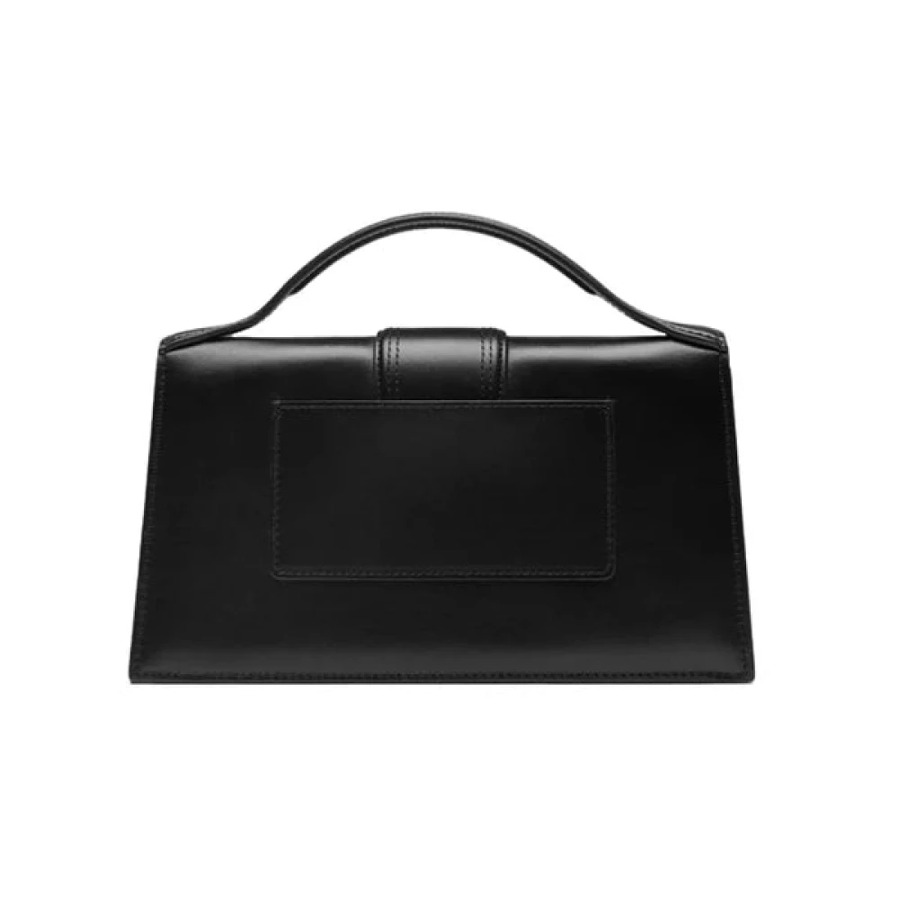 Jacquemus Zwarte Leren Schoudertas met Verstelbare Band Black Dames