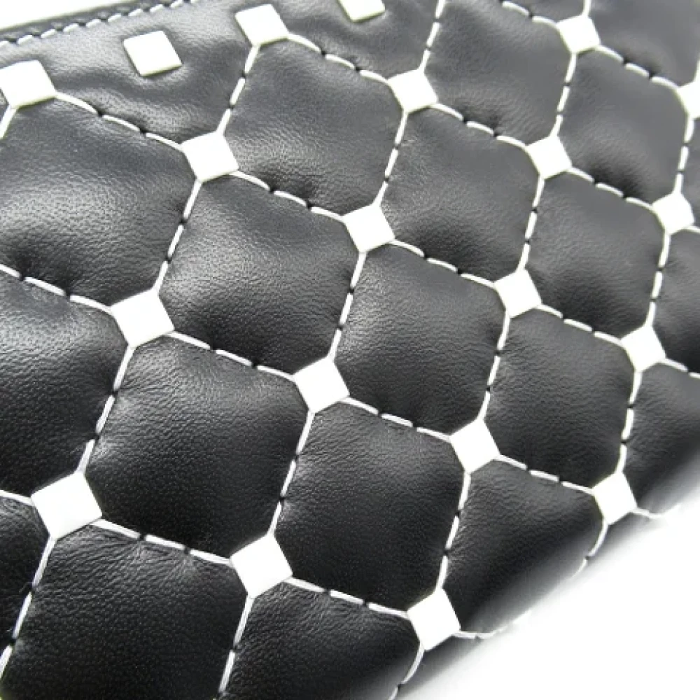 Valentino Vintage Pre-owned Leather wallets Black Dames