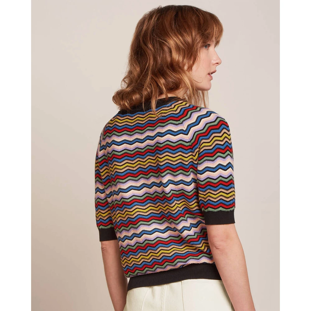 king louie Faye Breeze Top Korte Mouw Multicolor Dames