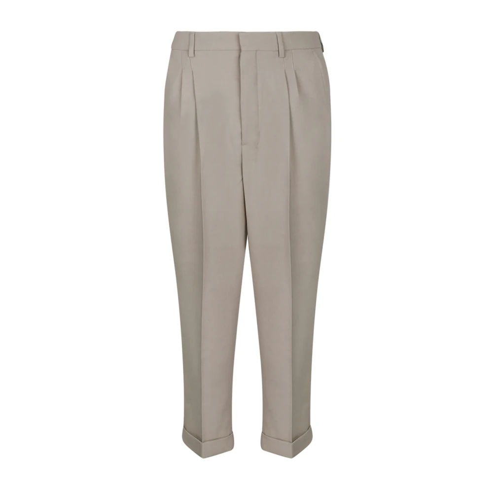 Ami Paris Taupe Wortelbroek met Plooien Beige Heren