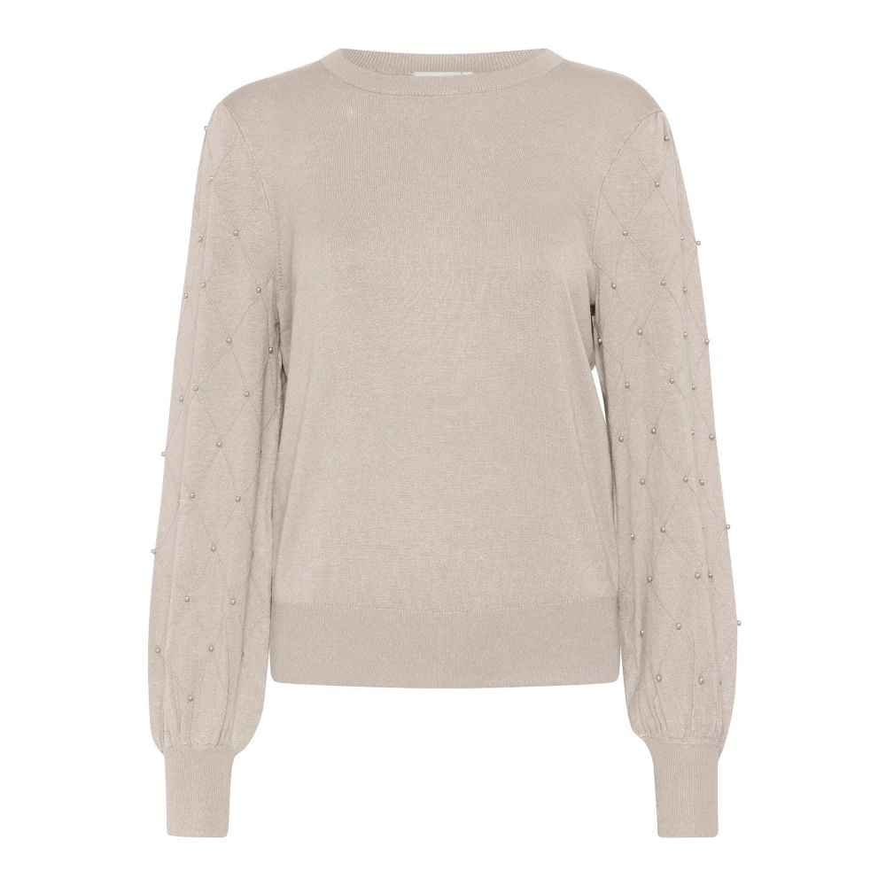 Kaffe Veergrijs Diamantpatroon Trui Gray Dames