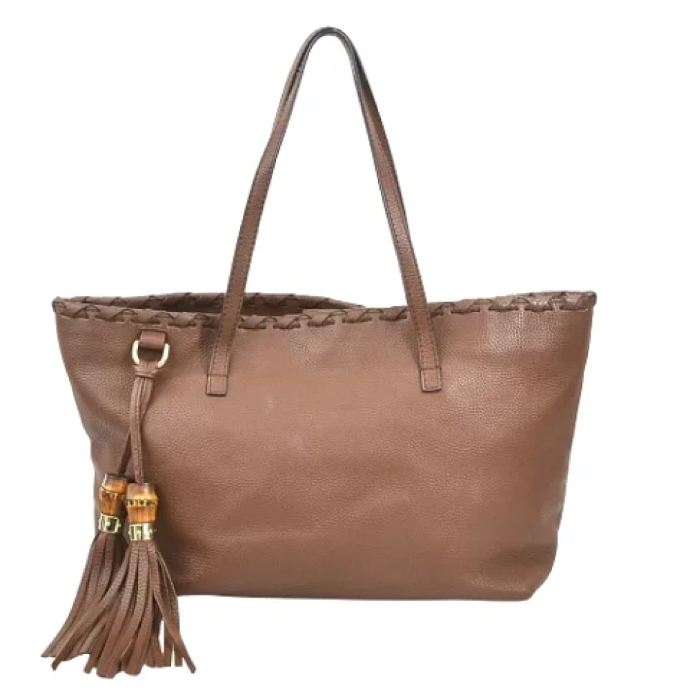 Gucci Vintage Pre-owned Leather totes Brown Dames