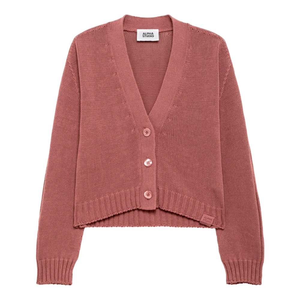 Alpha Studio Damen Rosa Strickwaren, Mgröße: