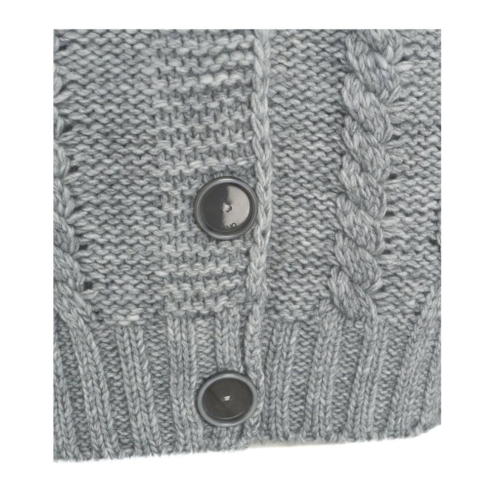 Liu Jo Gebreid Vest met Knoopsluiting Gray Dames