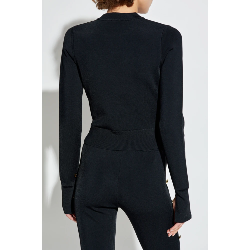 Versace Jeans Couture Trui met sluiting Black Dames