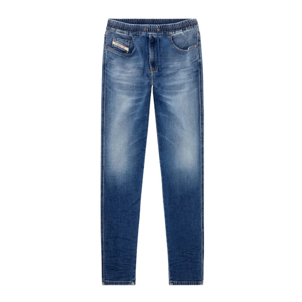 Diesel Slim Fit JoggJeans met Opvallende Wassing en Geborduurd Logo Blue Heren