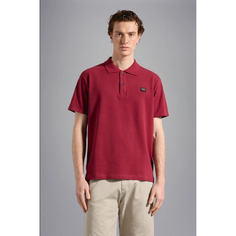 PAUL & SHARK Polo Shirts Red Heren