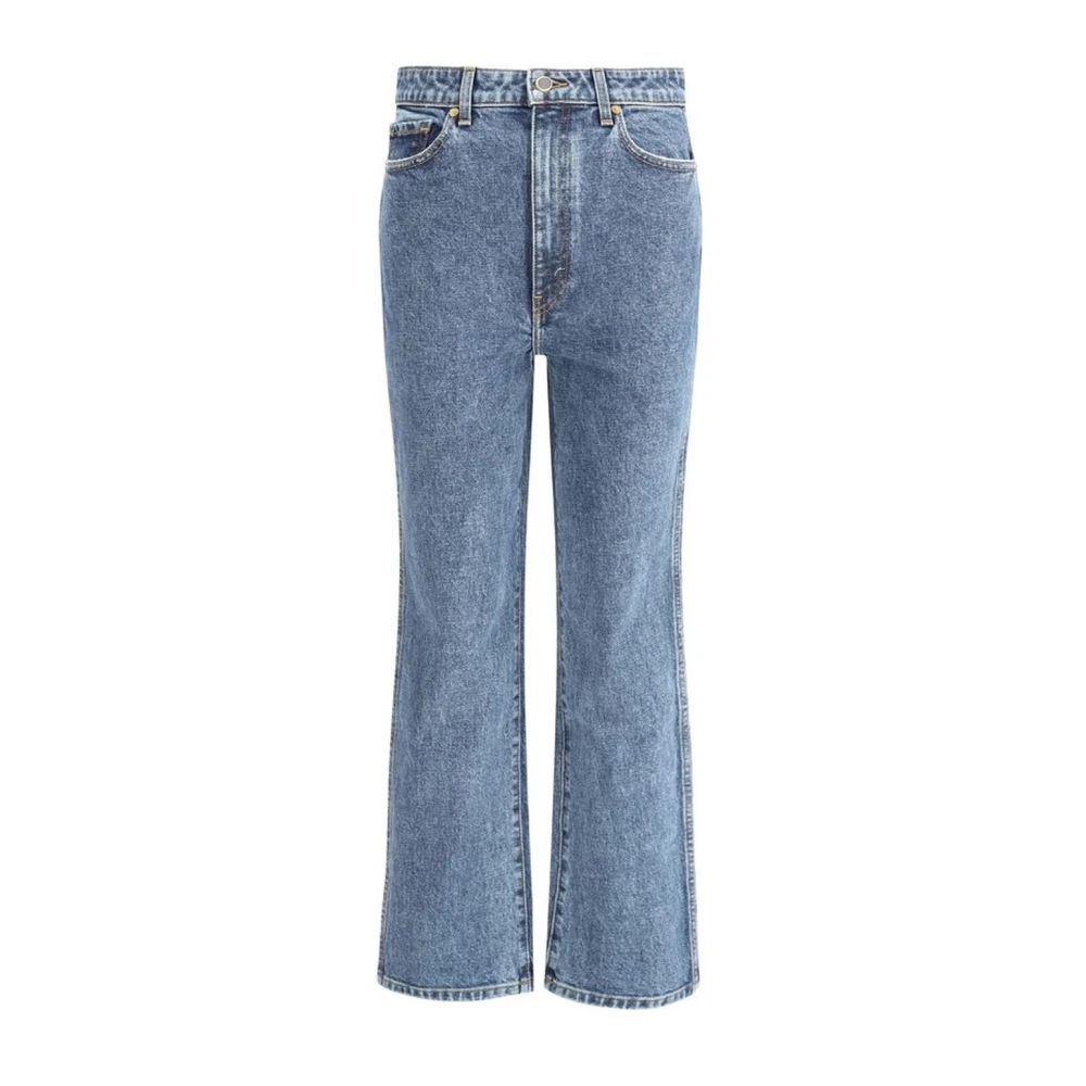 Khaite Hoge Taille Skinny Jeans met Riemlussen Blue Dames