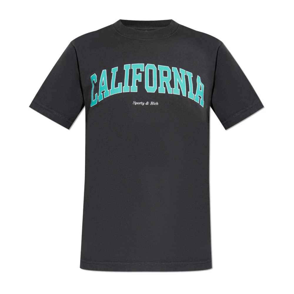 Sporty & Rich T-shirt The Mountain Black Unisex