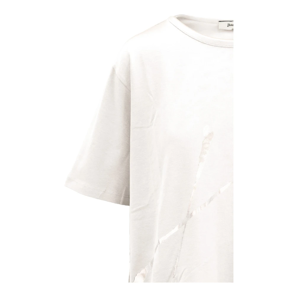 Herno T-shirt met grafische print en ronde hals White Heren