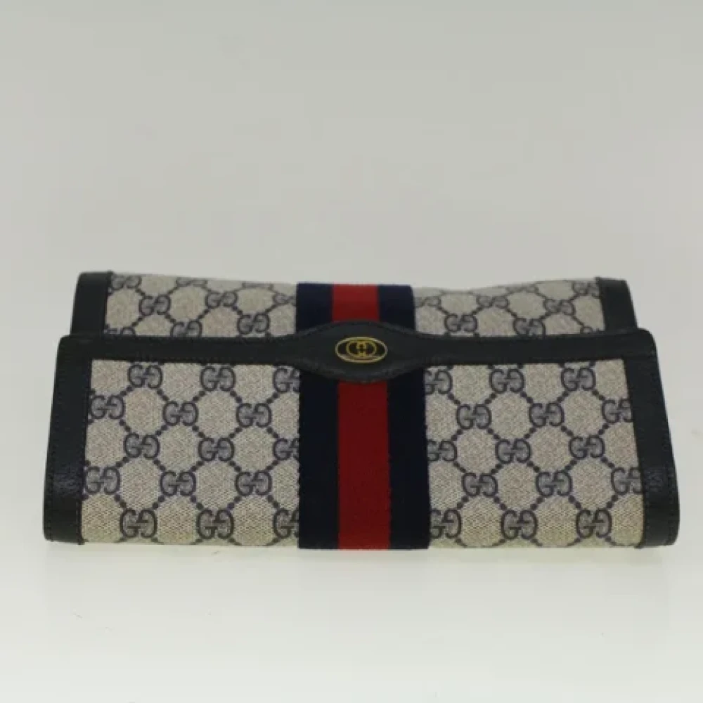 Gucci Vintage Pre-owned Canvas clutches Red Dames