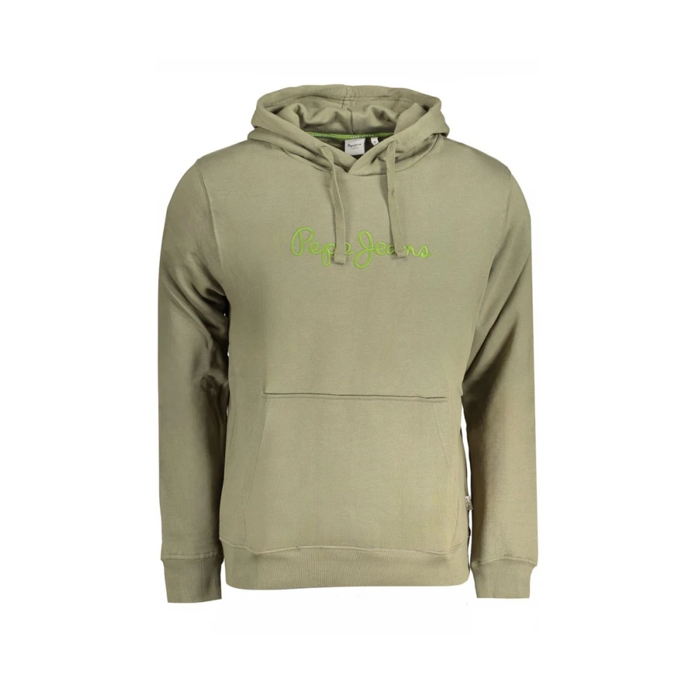 Pepe Jeans Men's Green Hoodies, 2XL, Cotton Jumper