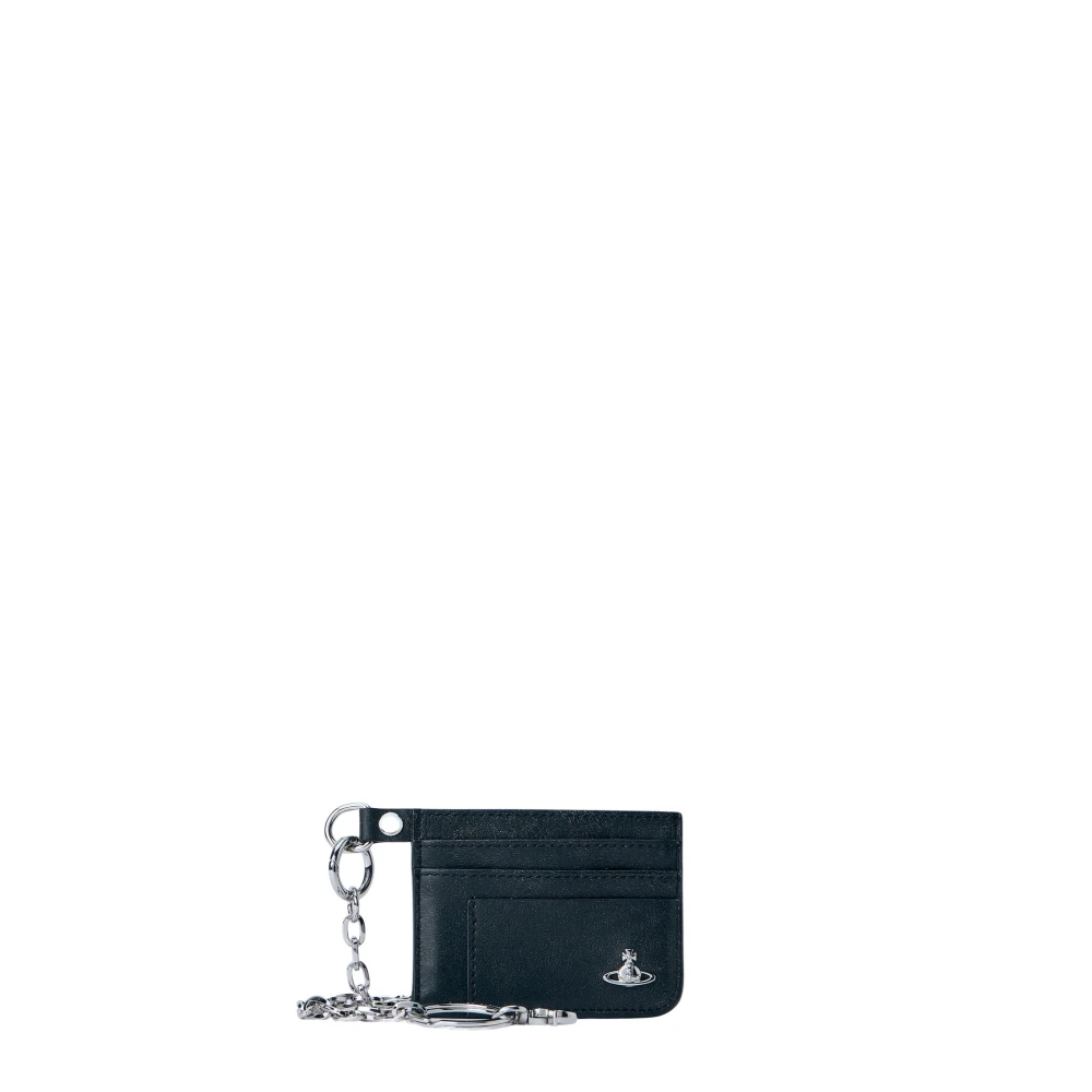 Vivienne Westwood Unisex Nero - Portacarte A Catena Sottile - Accessories - One Size