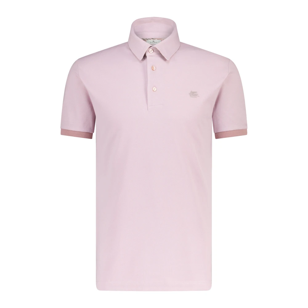 ETRO Polo Shirt met Logo Borduursel Pink Dames