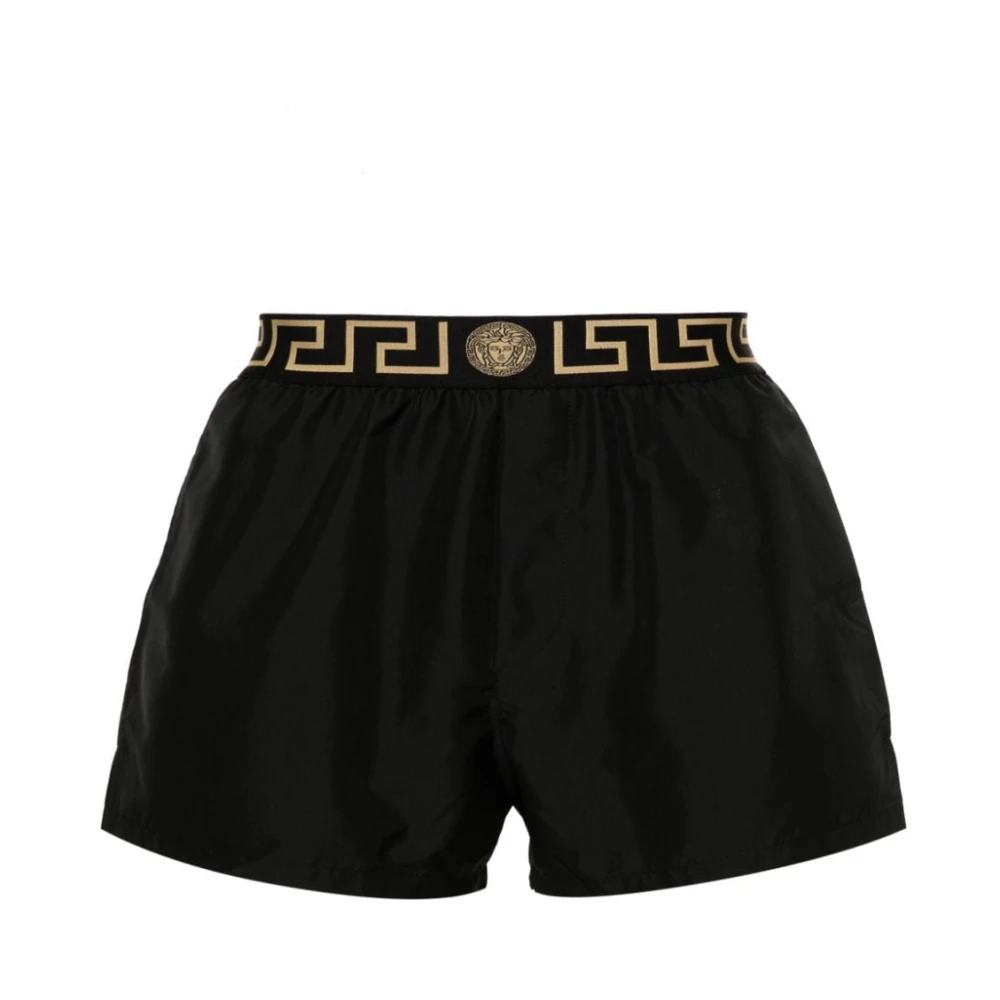 Versace Zwart zee kleding met Greca-details Black Heren