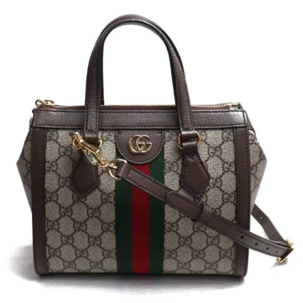 Gucci Vintage Pre-owned Fabric gucci-bags Gray Dames