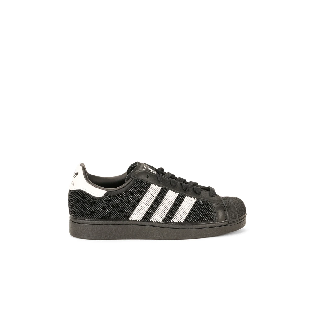 Adidas Originals Women's Black Flat Shoes Superstar Ii