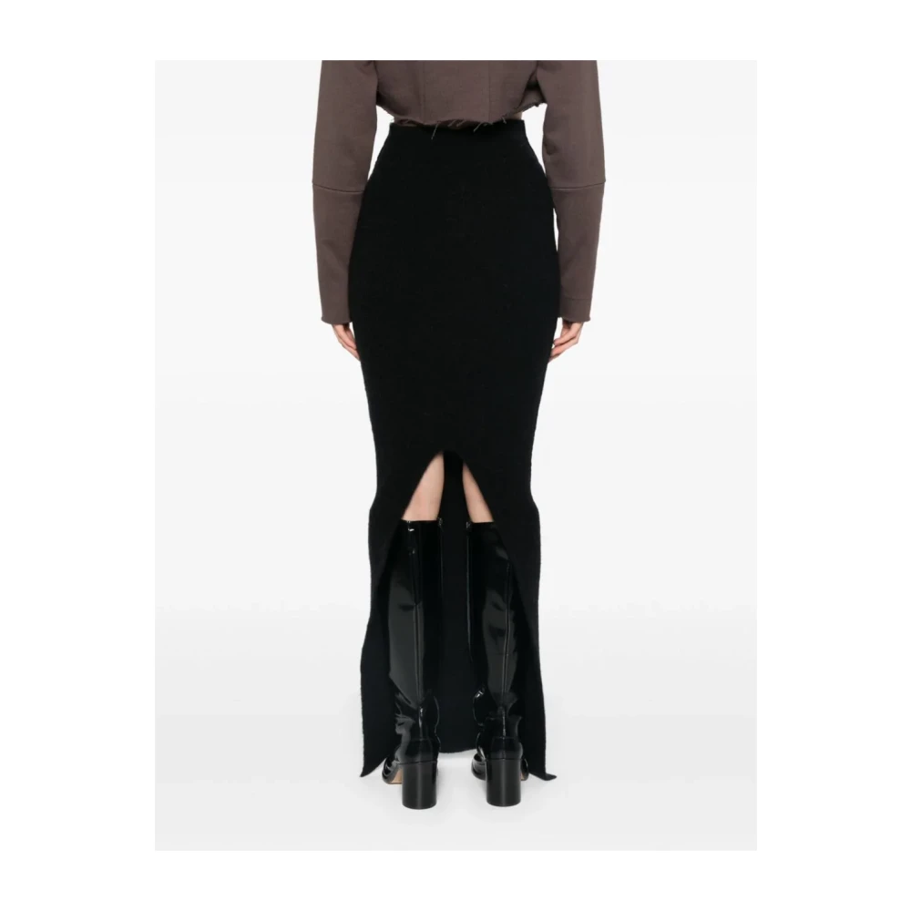 Rick Owens Pillar Rok Black Dames