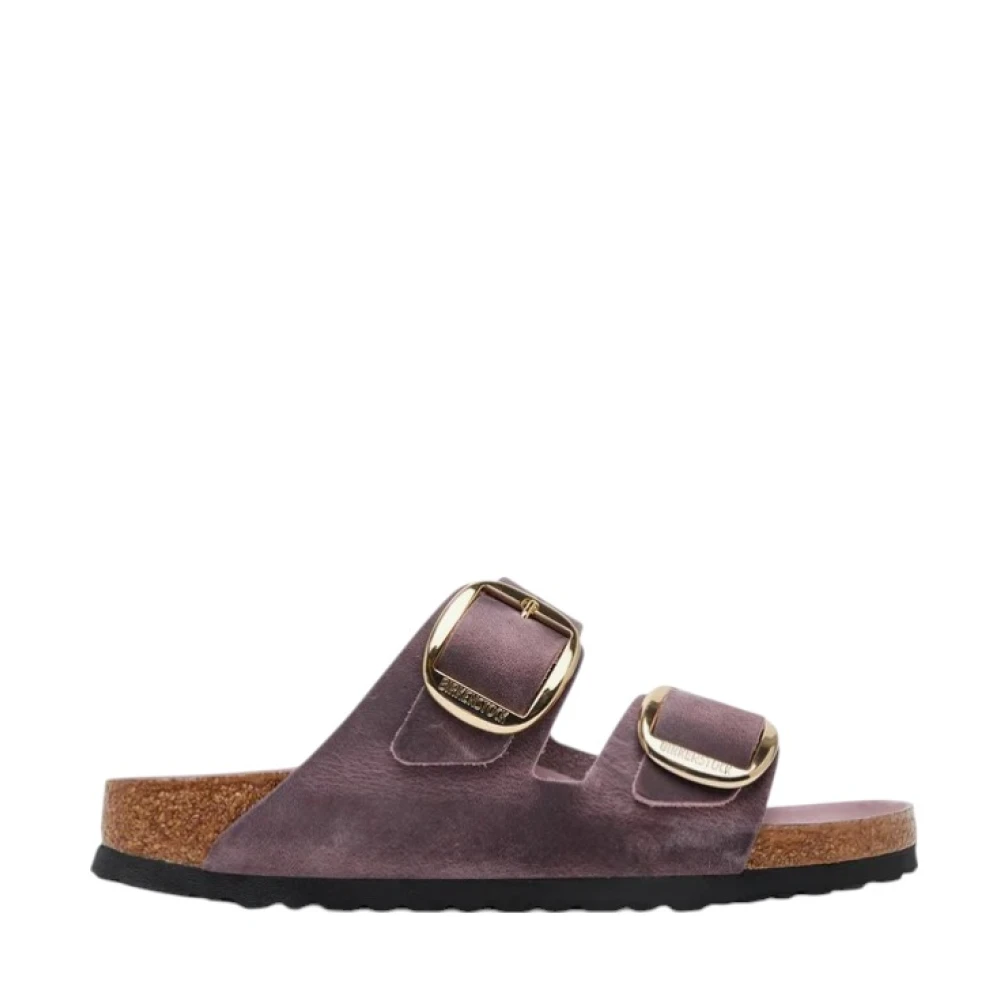 Birkenstock Women's Purple Sliders, 5 Uk, Arizona Big Buckle Narrow Fit