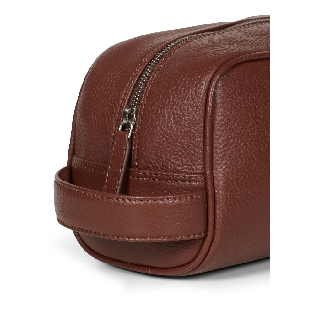Howard London Bruin lederen heren toilettas organizer Brown Heren