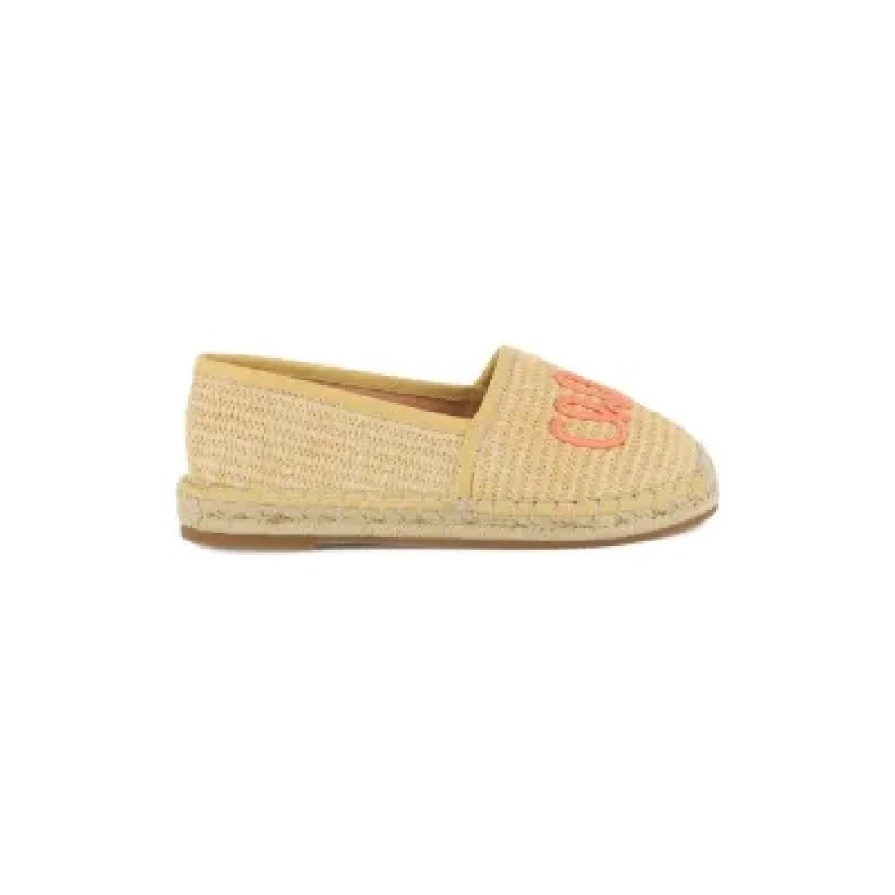 Chloé Women's Beige Espadrilles, 2 Uk, Logo Embroidered Espadrille