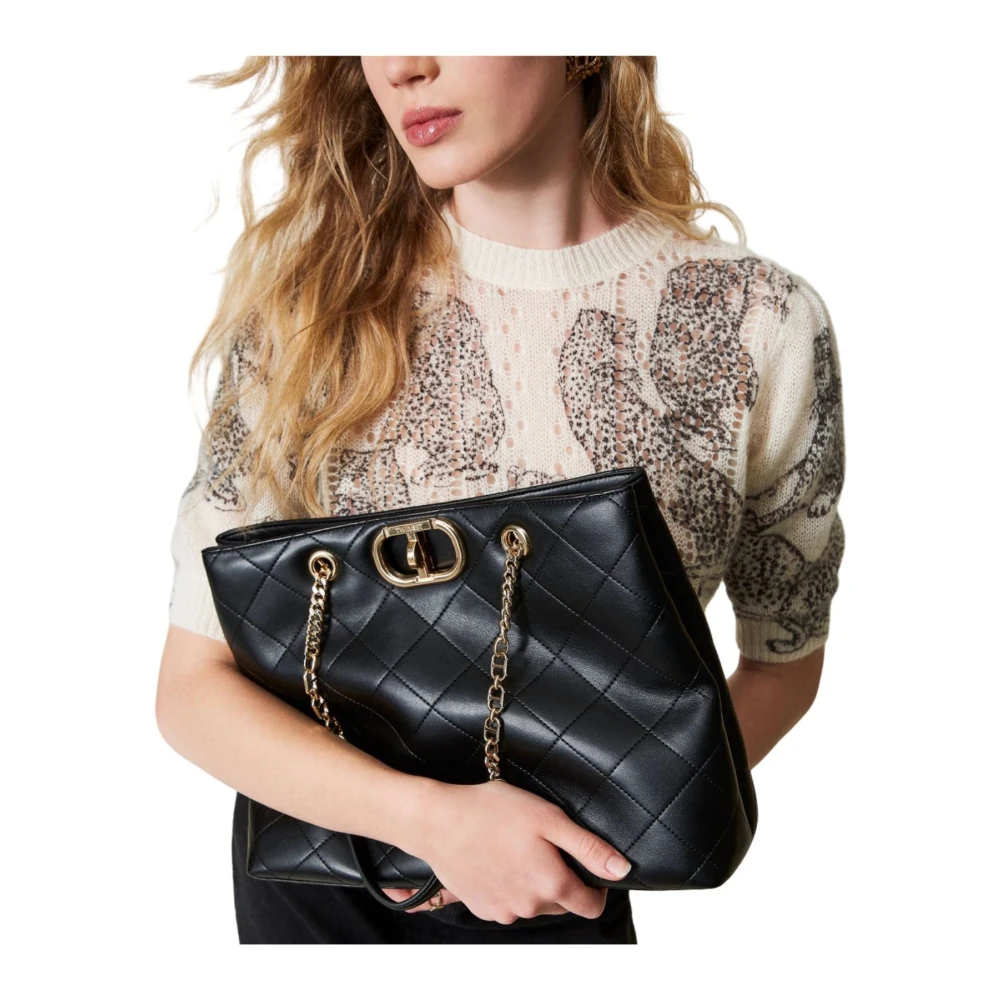 Twinset Stijlvolle Tote Tas Black Dames