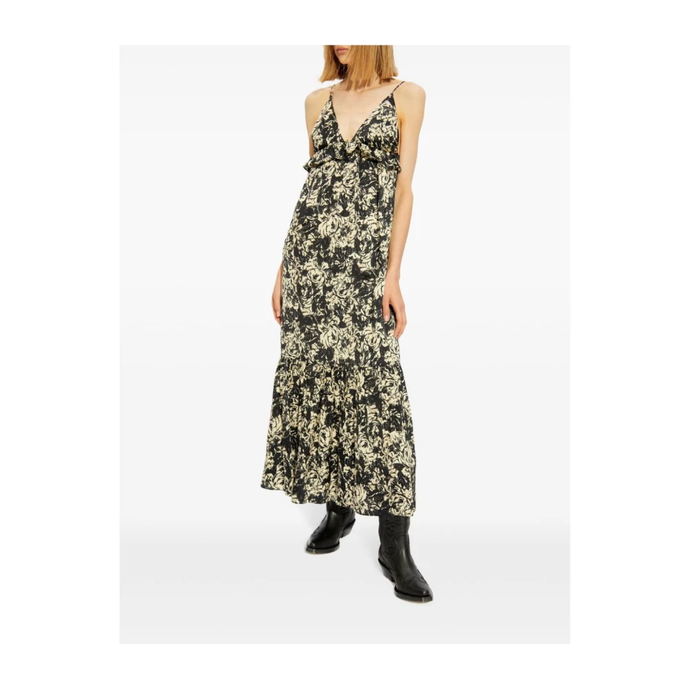 Ganni Satijnen Strap Jurk Multicolor Dames