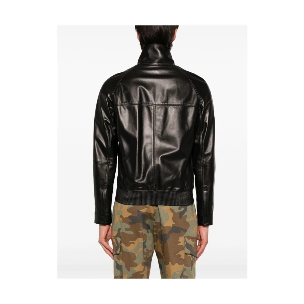 Tagliatore Leren jas Black Heren