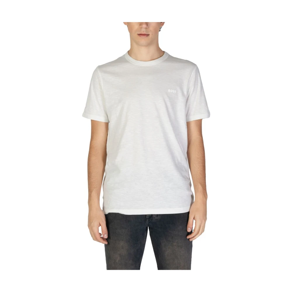 Hugo Boss Heren Lente Zomer Katoenen T-Shirt White Heren