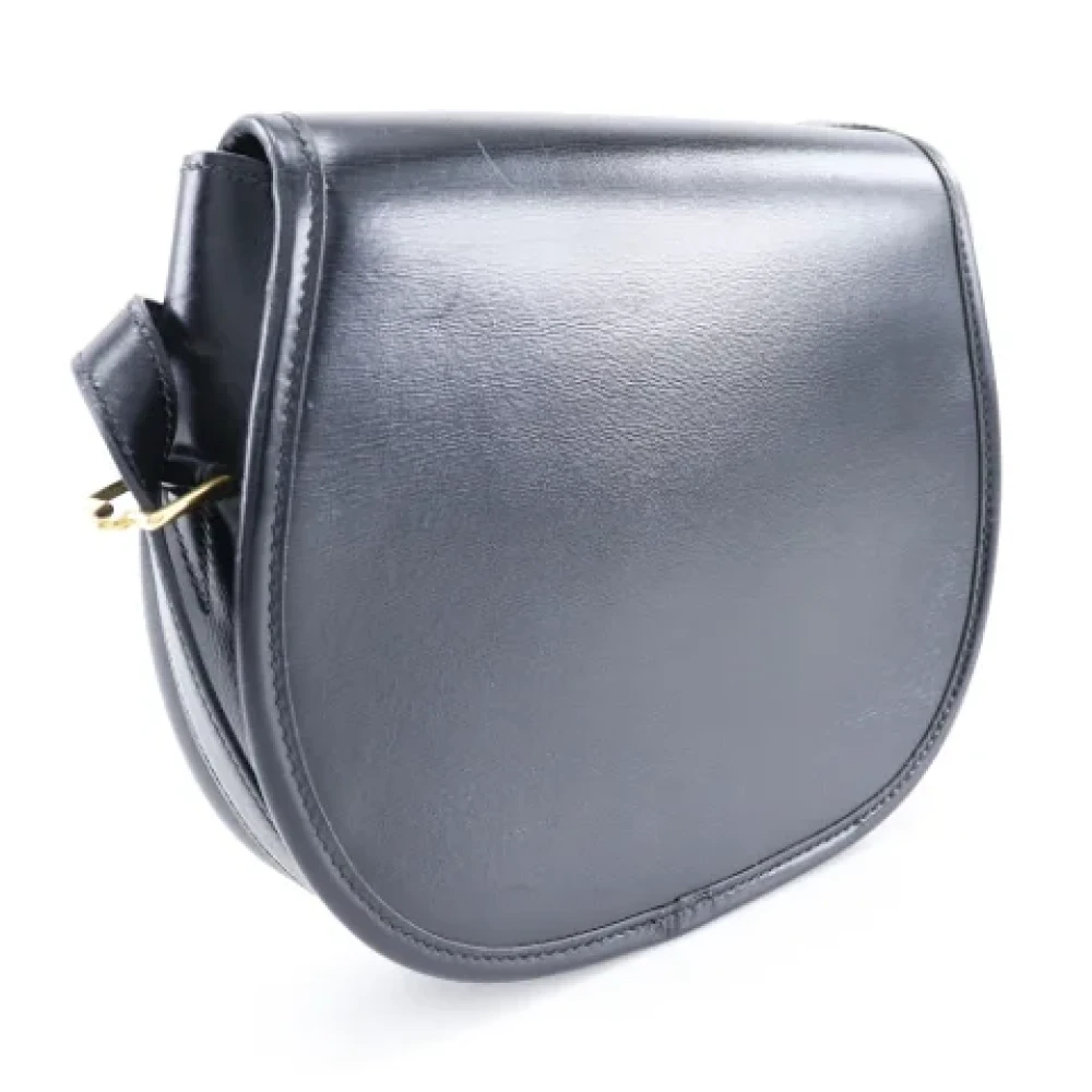 Hermès Vintage Pre-owned Leather shoulder-bags Black Dames