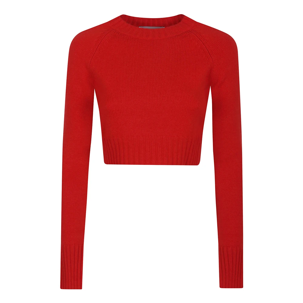 Max Mara Rode Crew Neck Sweater Topwear Red Dames