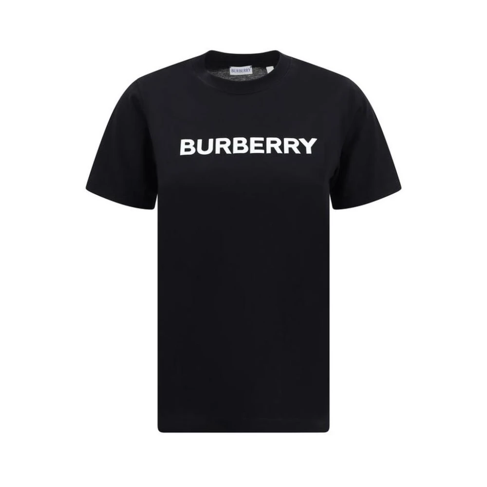Burberry Monogram Katoenen T-Shirt Black Dames