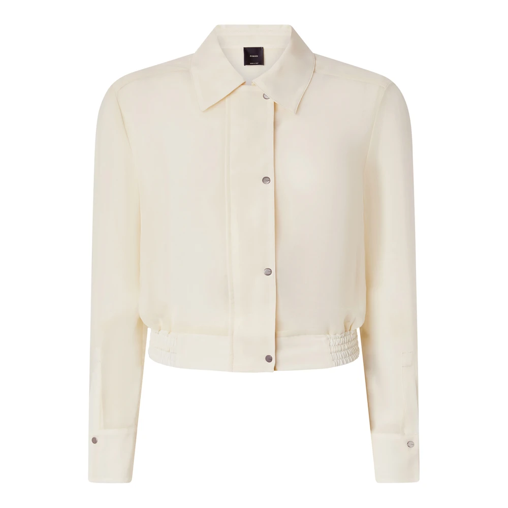 pinko Ivoor Bomber Shirt Dameskleding Beige Dames