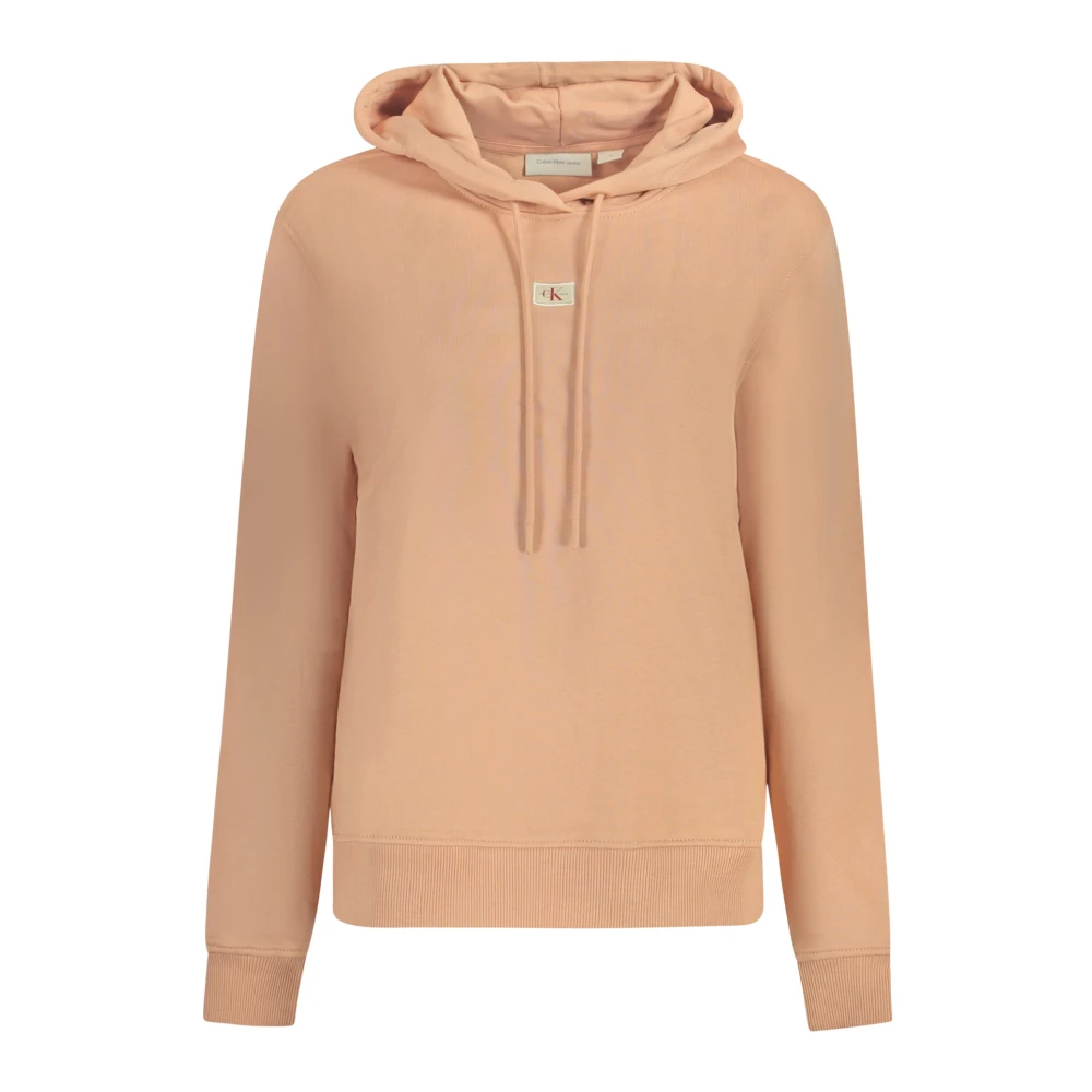 Calvin Klein Women's Pink Hoodie With Logo Application