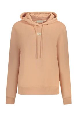 Rosa huvtröja med logotypapplikation