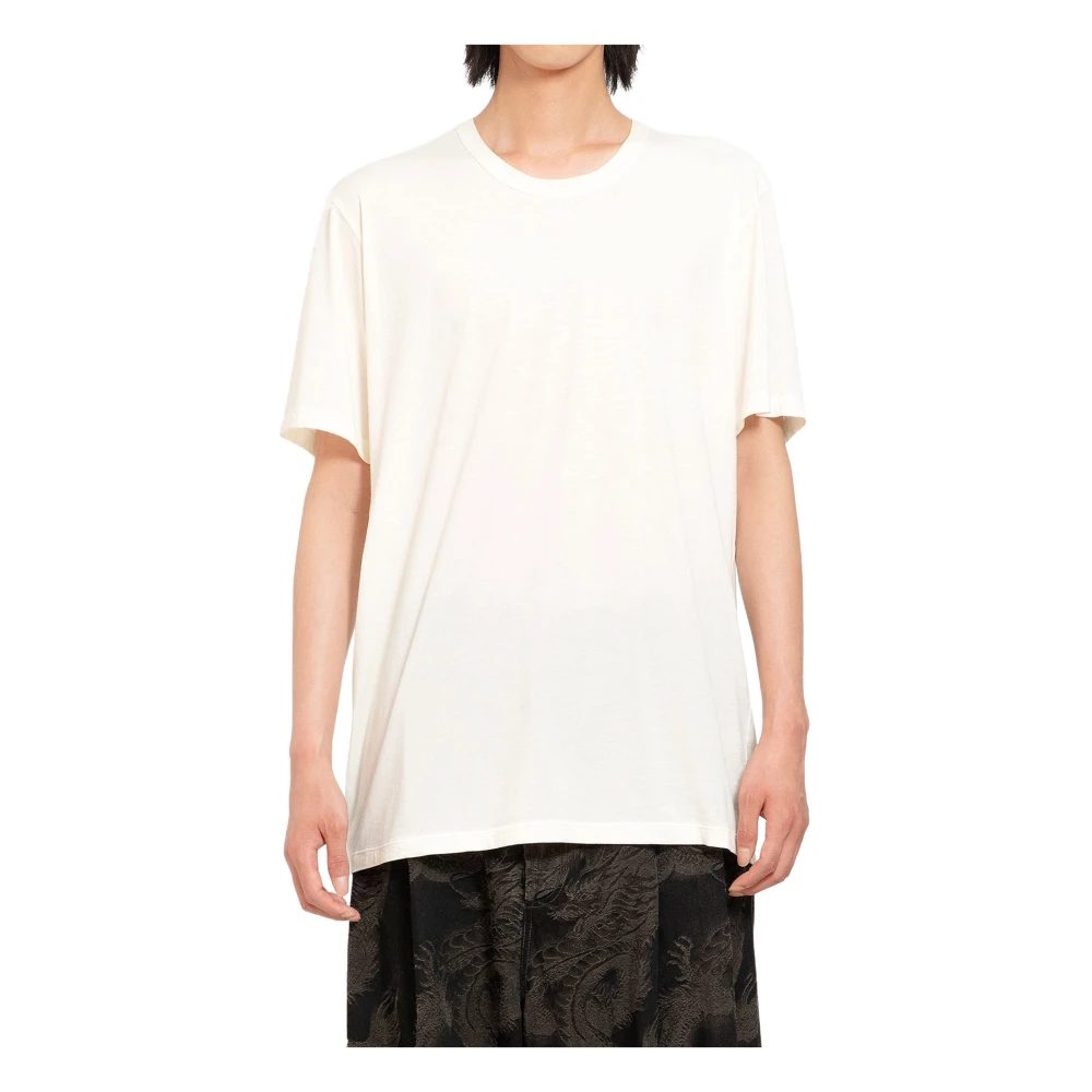 UMA Wang Handtekening Gestikte Off-White Tom T-Shirt White Heren