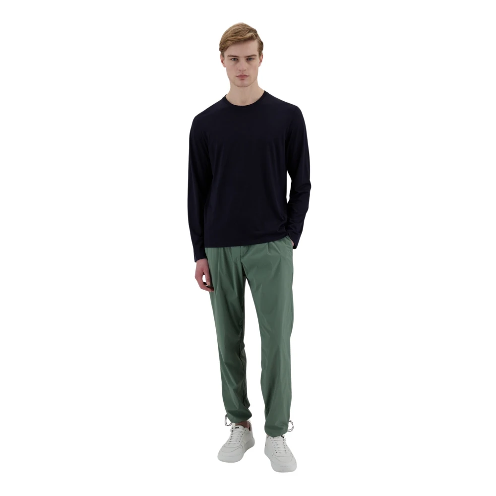 Herno Wollen Gebreide Trui met Lange Mouwen Blue Heren
