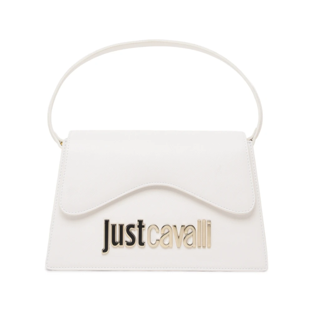 Just Cavalli Metalen Letter Schoudertas White Dames