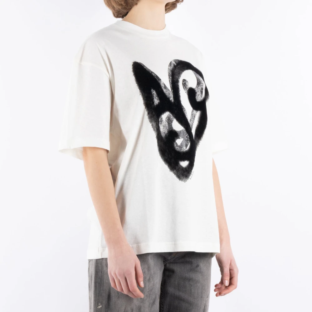 Acne Studios Wit Katoenen T-Shirt Cl0344 White Dames