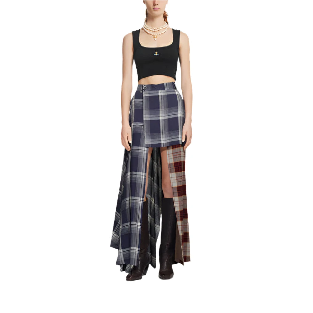 Vivienne Westwood Geribbelde Crop Querelle Vest Black Dames