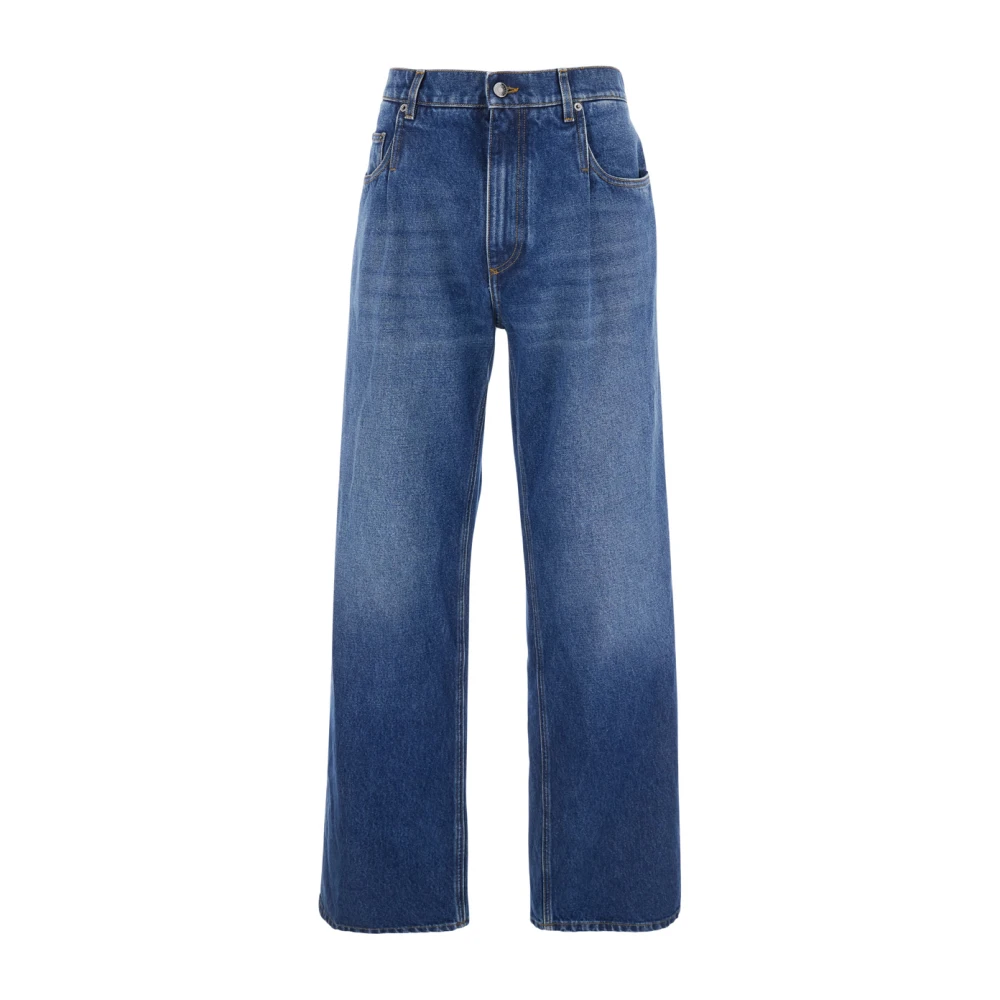 Dolce & Gabbana Men's Blue Plaque Logo Jeans