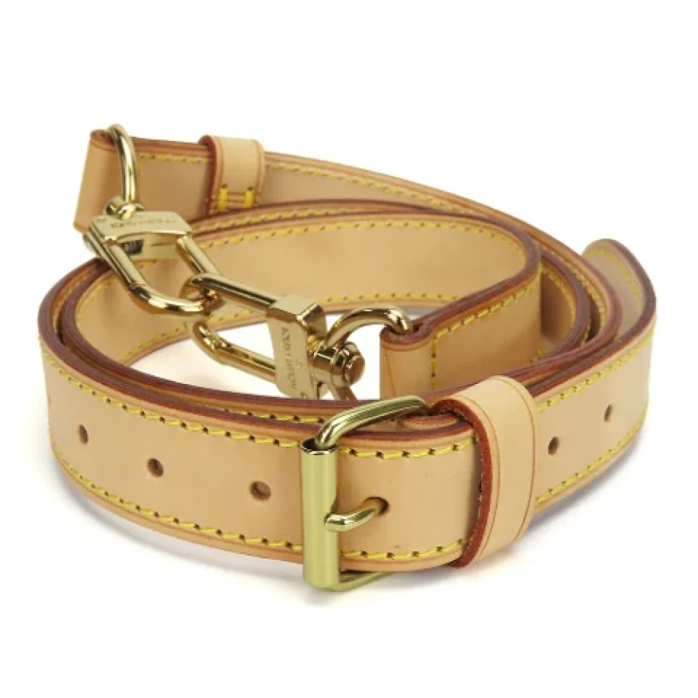 Louis Vuitton Vintage Pre-owned Leather crossbody-bags Beige Dames