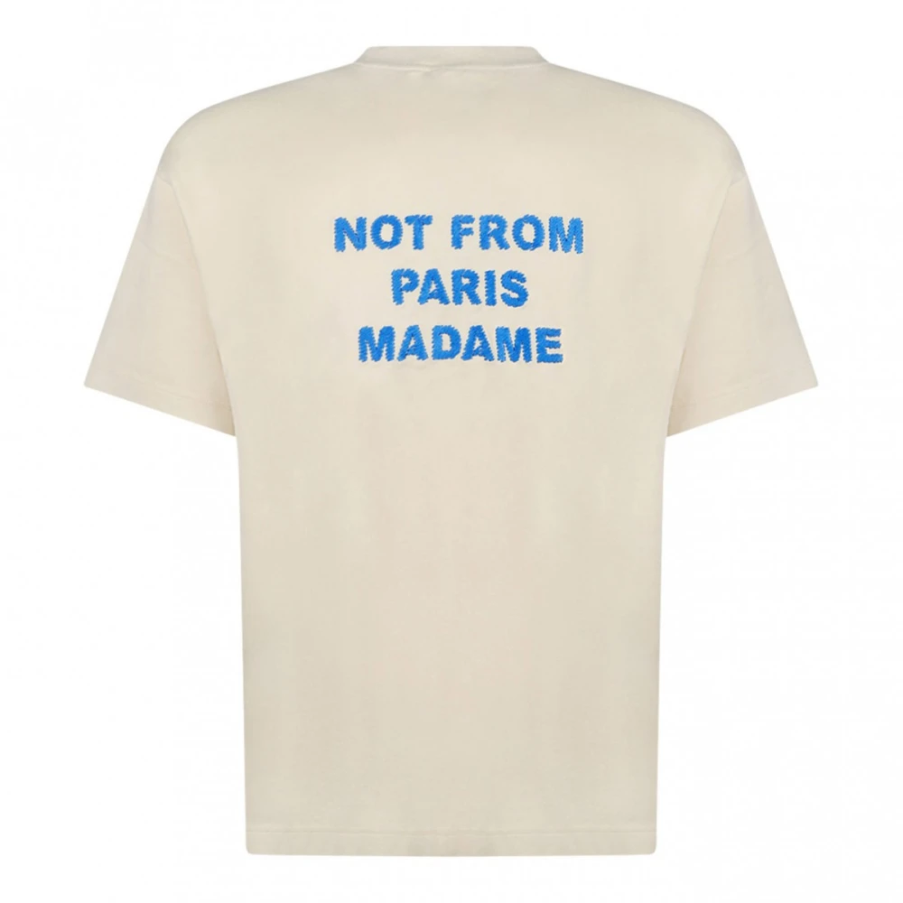 Drole de Monsieur Grappig Slogan T-Shirt Beige Heren