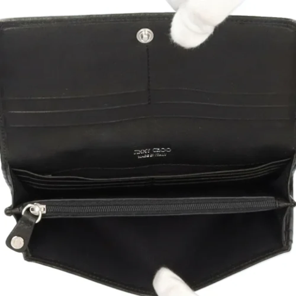 Jimmy Choo Pre-owned Fabric wallets Black Dames