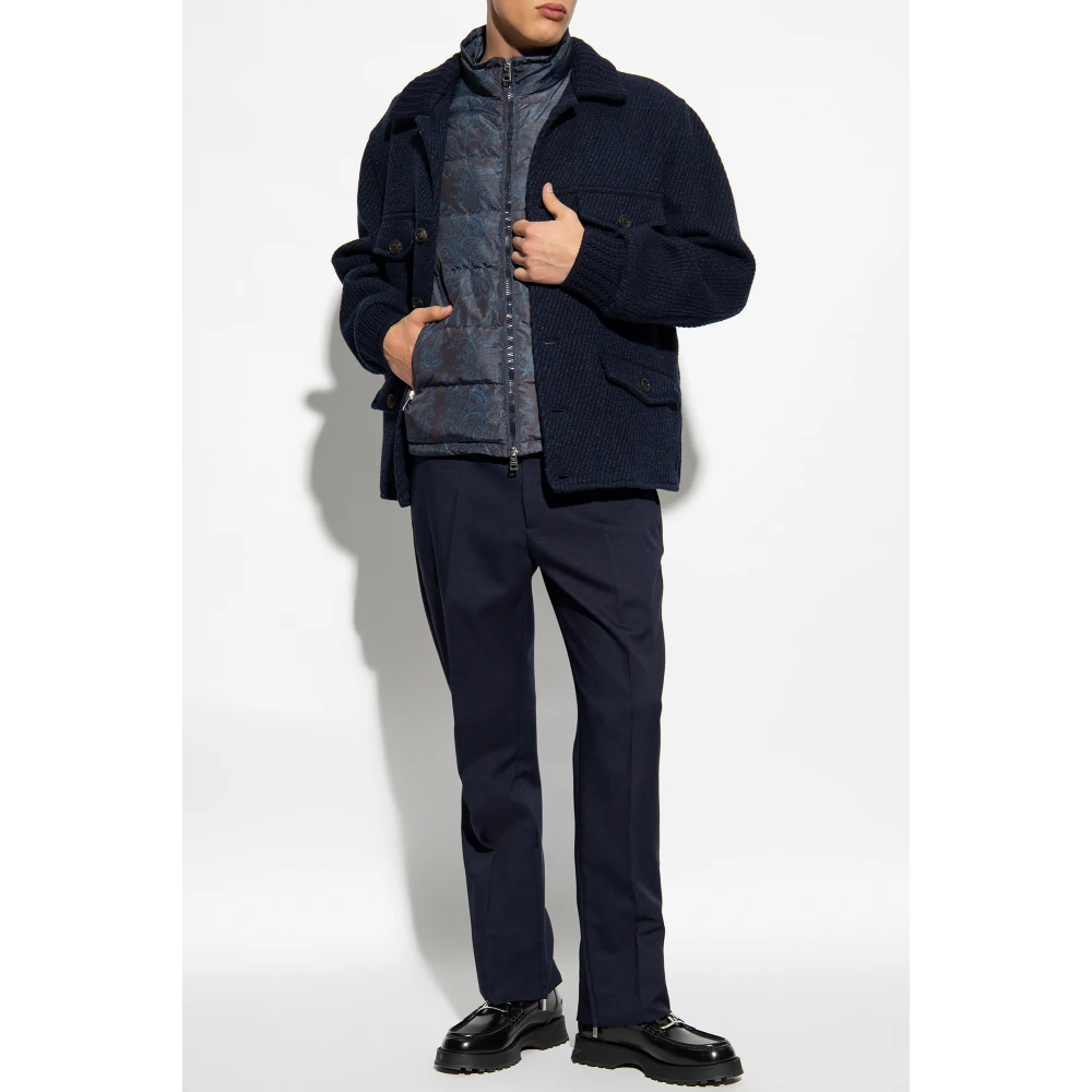 ETRO Wollen jas Blue Heren