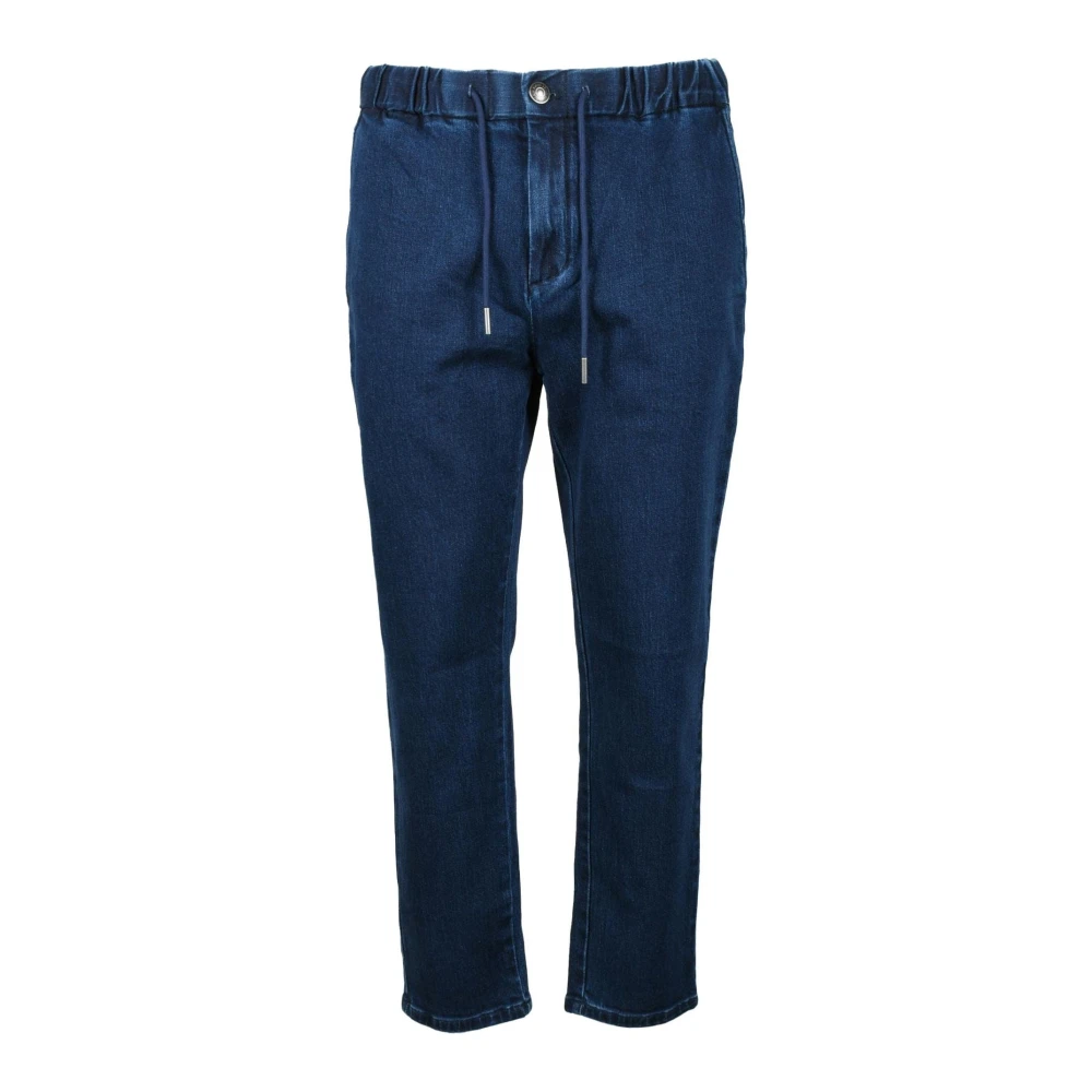 Sun68 Katoen Elastaan Broek Blue Heren